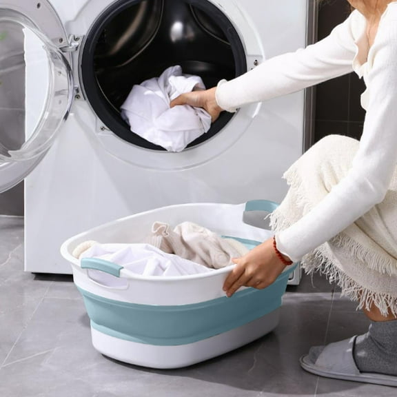 Gnmfd Foldable Laundry Basket, Extra Large Plastic Dirty Clothes Storage Bin for Home Organization, Space-Saving Laundry Hamper for Bedroom, Bathroom Storage and Closet Organizers