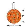 thumbnail image 6 of Hamburger Cheeseburger Pattern with Fries and Bacon Round Luggage ID Tag Card Suitcase Carry-On, 6 of 7