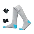 thumbnail image 2 of Calcetines térmicos para hombre y mujer, cálidos, cómodos, para invierno y clima frío, largos y calentadores de pies. Gris y azul, 2 of 6