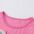 thumbnail image 6 of WOLLED Toddler Baby Girls Cotton Dresses Kids Summer Short Sleeve Rainbow Dress Birthday Party Tutu Tulle Skirt for 2-8 Years Old, 6 of 9