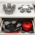 thumbnail image 6 of TSV Pot and Pan Protectors, Set of 12 and 3 Different Sizes, Pot Separator for Stacking, Cookware Dividers Pads, Stacking Pan Protectors, Pot Separators Pads to Avoid Scratching, Gray, 6 of 7