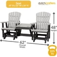 thumbnail image 2 of DutchCrafters Slat Fan Back Double Poly Adirondack Glider Outdoor Patio Chairs with Center Table, 2 of 5