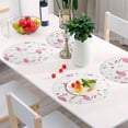 thumbnail image 2 of 15 Inch Round Grid Plate Mats Heat Non-Slip Resistant PVC Placemats for Kitchen Dining Table Decor Cute Flamingo Pattern 6PCS, 2 of 5