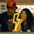 thumbnail image 3 of Letrero LED de neón ENUOLI Lightning blanco cálido con base USB/batería, 3 of 9