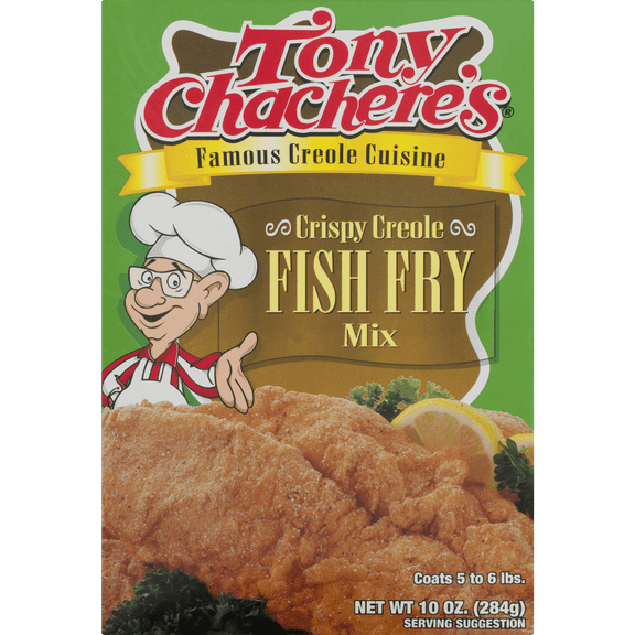 Pack of 12, Tony Chacheres Seasoned Fish Fry Mix, 10 oz
