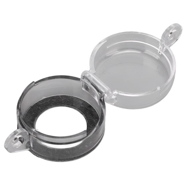 Protector De Botón Pulsador, Cubierta De Botón De Parada De Emergencia Transparente A Prueba De Polvo Con Candado Rojo De 38 Mm Para Industria Química Para Energía Eléctrica