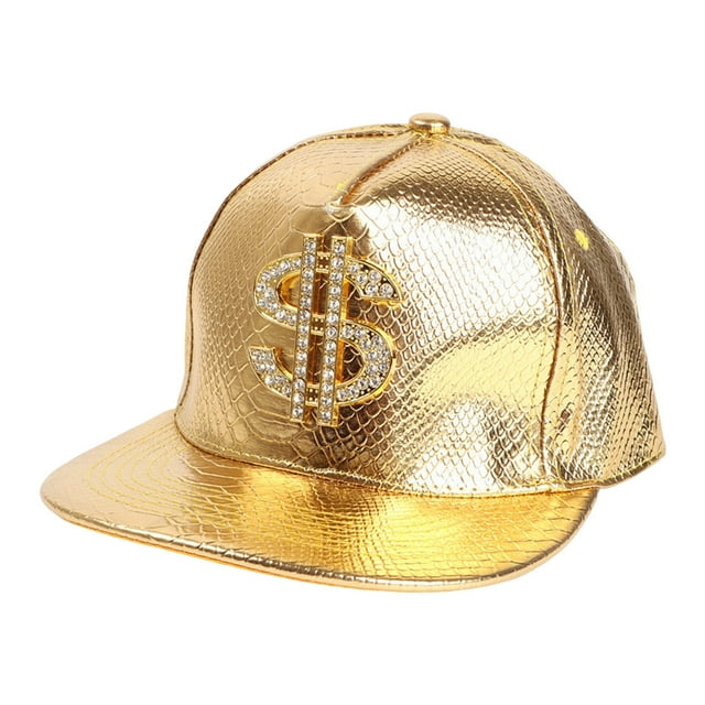 WZXFASHION Unisex Shiny Skin Baseball Caps With Embroidered Sign Clothing Shoes & Accessories Gold One Size