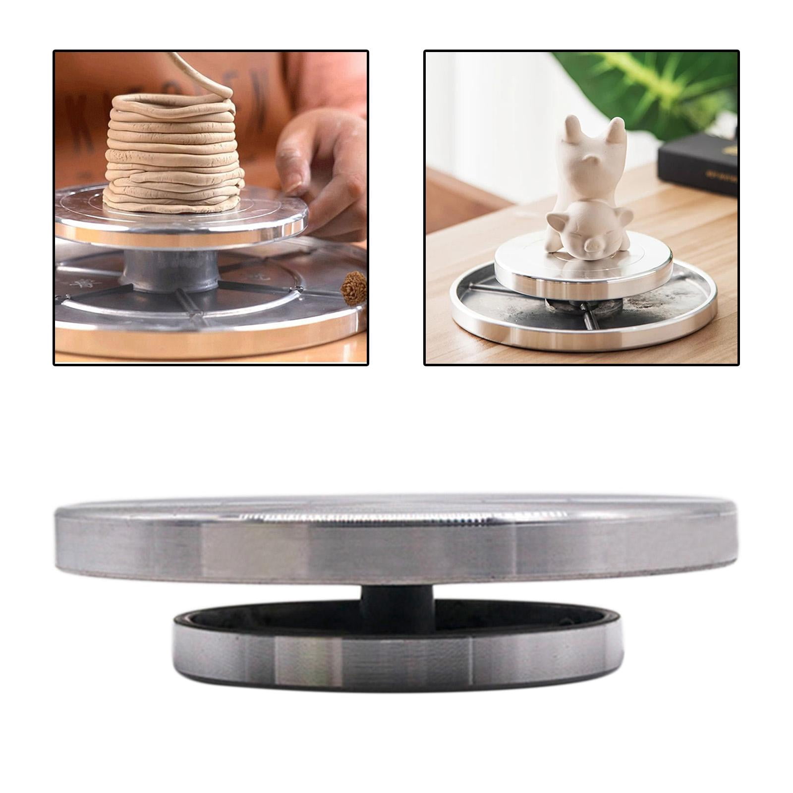FVDPWYE Pottery Banding Wheel Manual Forming Sculpting Turntable Ceramic Clay Art 18cm