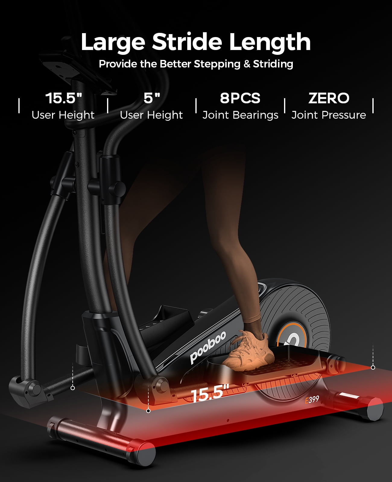 Elliptical Machine for Home Use Elliptical Exercise Machine Silent Magnetic Elliptical Training Machines LCD Monitor