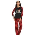 thumbnail image 2 of Penkiiy Pyjamas de Noël pour la Famille Ensemble de Pyjamas Assortis, Pyjamas de Noël à Carreaux Rouges avec Rennes pour Femmes Hommes Enfants Rouge G, 2 of 5