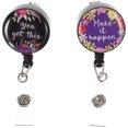 thumbnail image 1 of 2Pcs Reusable Badge Holders Portable Badge Holder Rotatable Badge Clips Badge Holder, 1 of 8