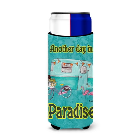 

Caroline s Treasures 8758MUK Another Day in Paradise Ultra Hugger for slim cans Slim Can multicolor