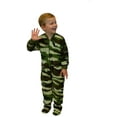 thumbnail image 3 of Little Boys Infant Toddler Green Camo Fleece Footed Pajamas Sleeper, 3 of 4