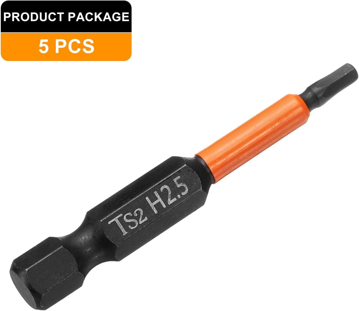 MKEUDQ-5pcs Hex Head Wrench Drill Bit 3mm(H3) Metric 1/4" Hex Shank 2"(50mm) Length S2 Steel Magnetic Impact Drivers Screwdriver Bit Hexagon Electric Drill Bits