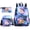 Starry sky blue~2, variant on New cute cartoon digital adventure circus cool print large-capacity backpack, student campus sports backpack, shoulder bag, and pencil case three-piece set