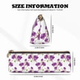 thumbnail image 4 of Naloa Orchids Flowers Print Leather Pencil Case - Portable Big Capacity Pencil Pouch Organizer Bag Stationery Bag for Work & Office Pencil Pen Case, 4 of 5