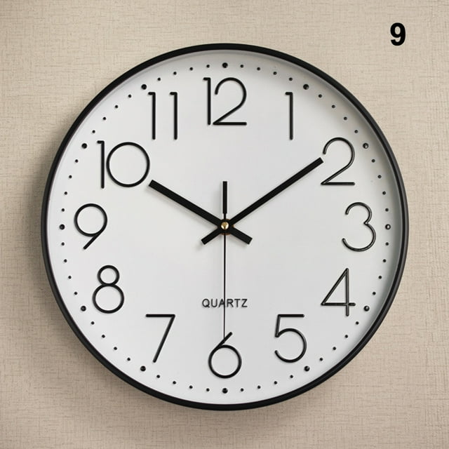 CAROOTU Quartz Wall Clock Plastic Fashion Design Clocks For Home Decor Living Room
