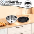 thumbnail image 6 of Walchoice Mixing Bowls with Lid Set of 4, Stainless Steel Nesting Metal Bowls for Kitchen Storage, Ideal for Preparing Cooking Serving Freezing, Size 0.7 & 1.2 & 2 & 2.5 QT - Black, 6 of 7