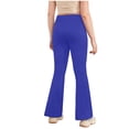 thumbnail image 4 of Yindaity Girls Yoga Pants Girls Leggings Cotton Pants Stretchy Tight Toddler Basic Casual Legging with Pockets(Blue,9-10 Years), 4 of 5