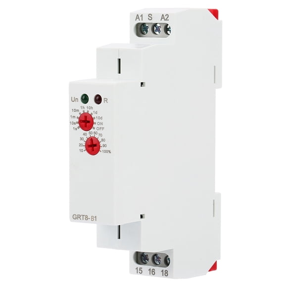 Relé temporizador de retardo de apagado mini GRT8-B1, tipo riel DIN, CA 220 V