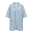 thumbnail image 5 of Vmvidoty Cardigans for Women, Casual Lightweight, Elbow Sleeve Open Front Cardigan Sweaters,Female Light Blue XL, 5 of 8