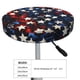 thumbnail image 4 of Disketp Red Blue White Stars Funda Redonda para Taburete, Funda de Cojín para Silla de Bar Suave y Elástica-14 inch, 4 of 7