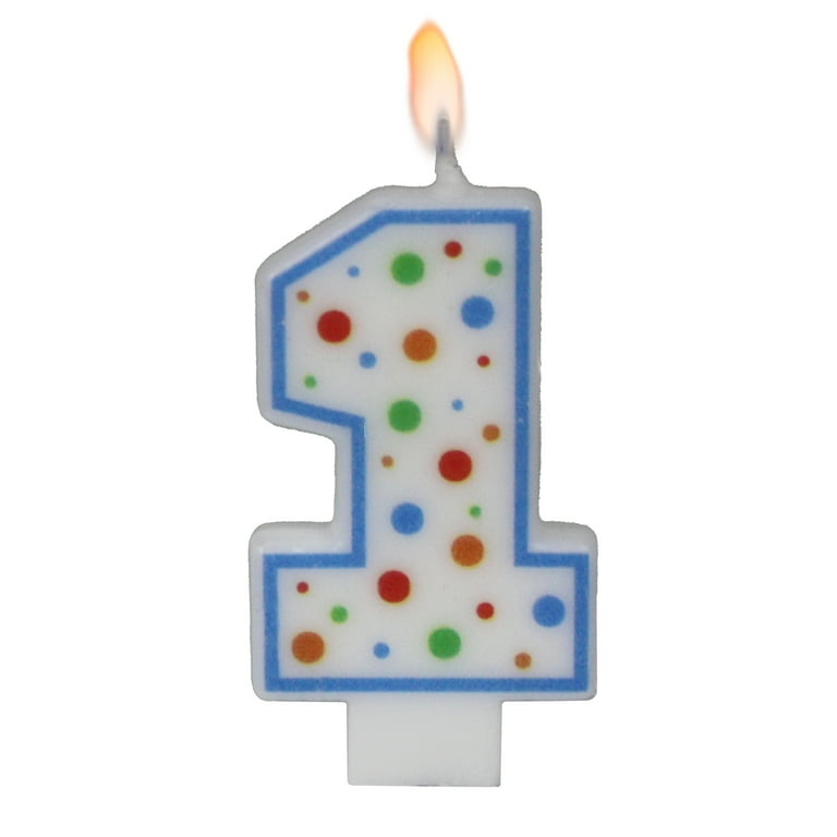 Way to Celebrate Assorted Colors Birthday Candle Number 1