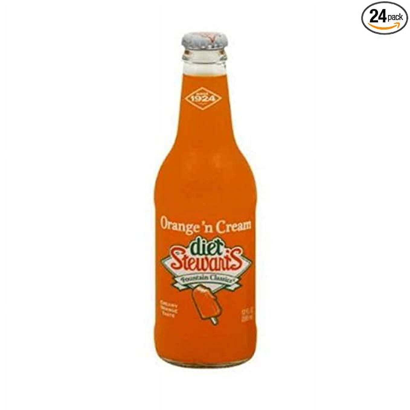 Stewart's Diet Orange N' Cream Soda, 12 Oz Glass Bottle (Pack of 6, Total of 72 Oz)