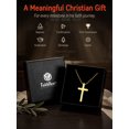 thumbnail image 4 of FaithHeart Cross Necklace for Men Waterproof 14K Gold Plated Stainless Steel Box Chain Cross Pendant Necklaces Christian Religious Jewelry Gifts for Son Friends Birthday 16", 4 of 7