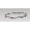 thumbnail image 4 of 14k White Gold Round Cut Pavee Diamond Bangle (1.5 Ct,H Color,VS Clarity), 4 of 5