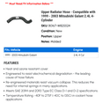 thumbnail image 2 of Upper Radiator Hose - Compatible with 1999 - 2003 Mitsubishi Galant 2.4L 4-Cylinder 2000 2001 2002, 2 of 2