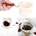 thumbnail image 3 of Reusable Coffee and Tea Filter - Flannel Cloth With Wood Handle, Pour Over Dripper Bag, Sock for Home Office Use, Dripping Strainer (M), 3 of 8