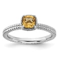 thumbnail image 4 of Auriga 925 Sterling Silver Citrine Ring for Women Size- 9, 4 of 6