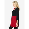 thumbnail image 2 of Woman Within Plus Size Knit Colorblock Tunic, 2 of 3