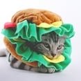 thumbnail image 6 of Pet Hamburger Hat Kitten Hat Soft Decoration Cat Costumes Food Headwear Funny Caps for Puppy Cat Birthday Daily wearing Christmas Halloween S, 6 of 9