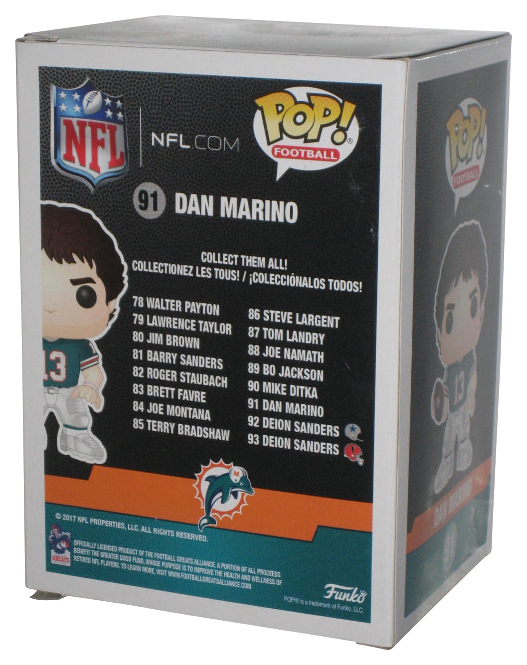 NFL Football Dan Marino Dolphins Funko POP Vinyl Figure 91