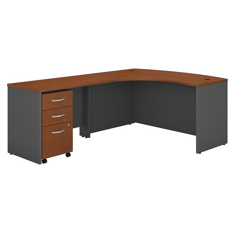Bush Business Furniture Series C 60" Left 3 Drawer LShaped Desk in