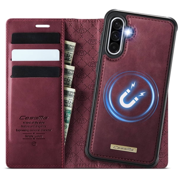 Funda Billetera Desmontable Magnética 2 en 1 para Samsung Galaxy A56 5G con Tarjetero para Mujer y Hombre,Cuero PU Retro 【Bloqueo RFID】 Funda con soporte a prueba de golpes