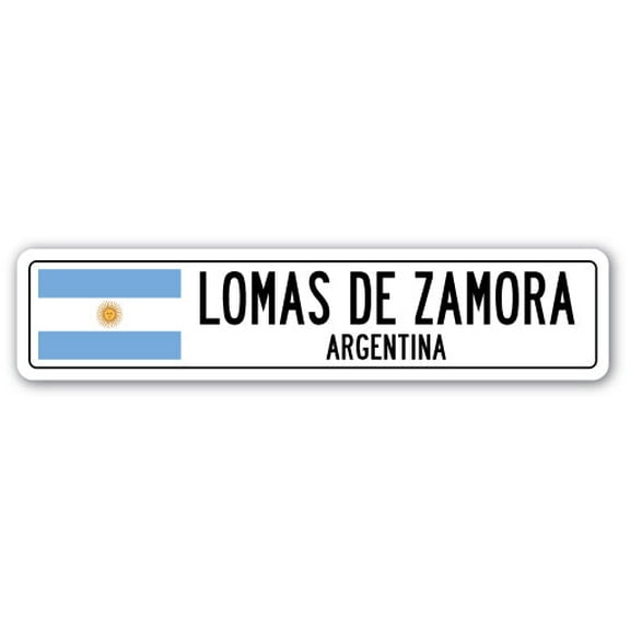 LOMAS DE ZAMORA ARGENTINA Street Sign Argentinian flag city country road gift