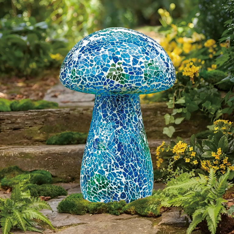 Better Homes & Gardens Blue Crackled Mosaic Mushroom