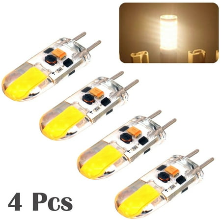 

4Pcs GY6.35 LED COB Bulb High Brightness Bulb Dimmable ACDC12V 2W