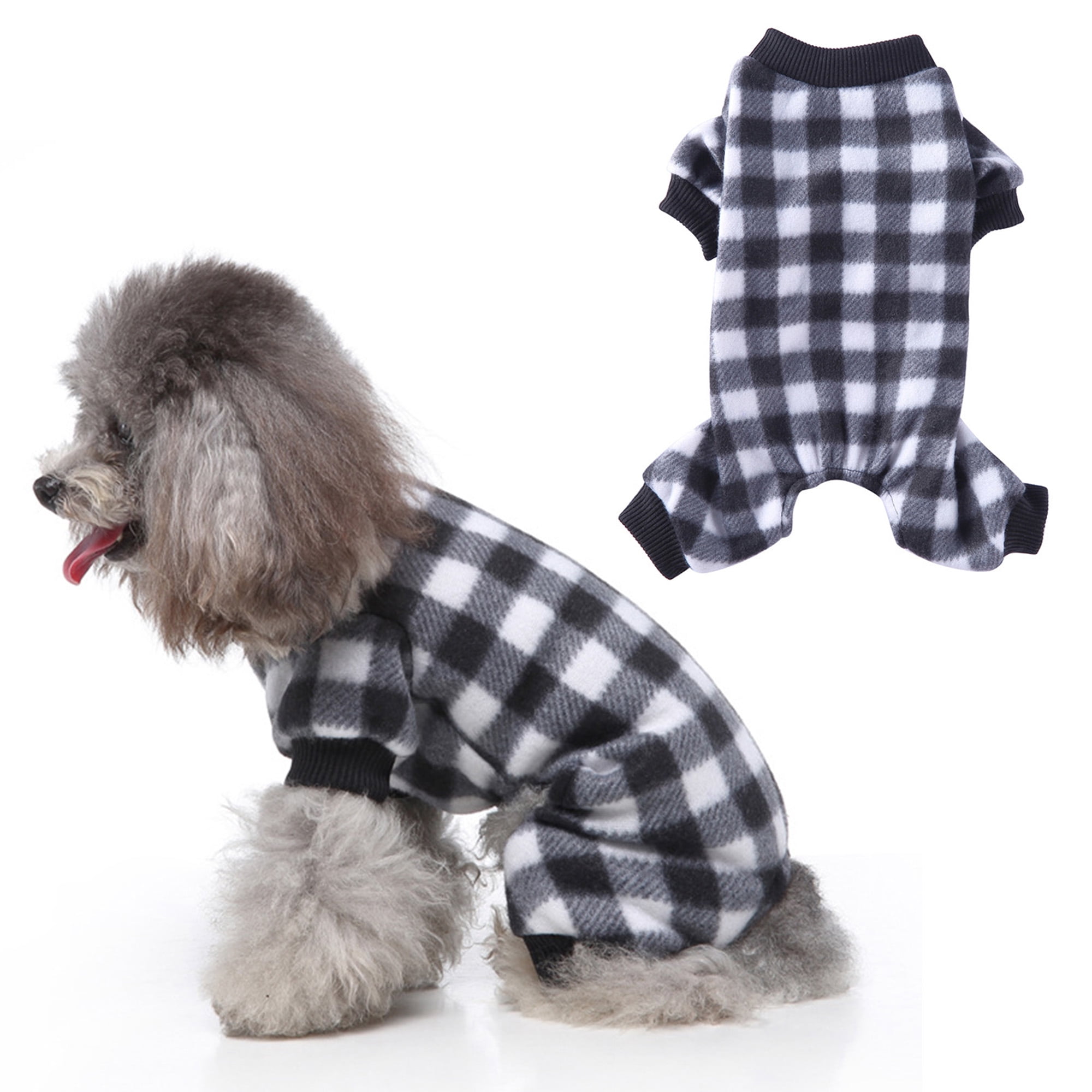 Clearance! Lotpreco Plaid Dog Clothes Puppy Pajamas Pet Apparel Cat
