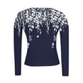 thumbnail image 4 of PFRNLF Womens Long Sleeve Tops Stretch Crewneck Ribbed T-Shirt Slim Fit Casual Basic Tops S-XXL, 4 of 6