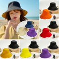 thumbnail image 3 of Sombreros de pescador para mujer, sombrero para el sol de ala ancha de doble cara, plegable, para playa, verano, Caporange, 3 of 3