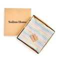 thumbnail image 4 of Solino Home Linen 60 Inch Round Tablecloth - Julia, 100% Pure Linen Multicolor Muted Pastel Stripe Round Tablecloth - Machine Washable Table Cloth for Spring, Easter, 4 of 4