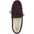 thumbnail image 6 of SNUGRUGS Men's Rubber Sole Suede Sheepskin Moccasin Slippers - Dark Brown - US 16, 6 of 7