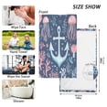 thumbnail image 6 of Yayeee 100% Cotton Hand Towels for Bathroom 16" x 28" Soft Absorbent Kitchen Towel, Light Blue Anchor, 6 of 7