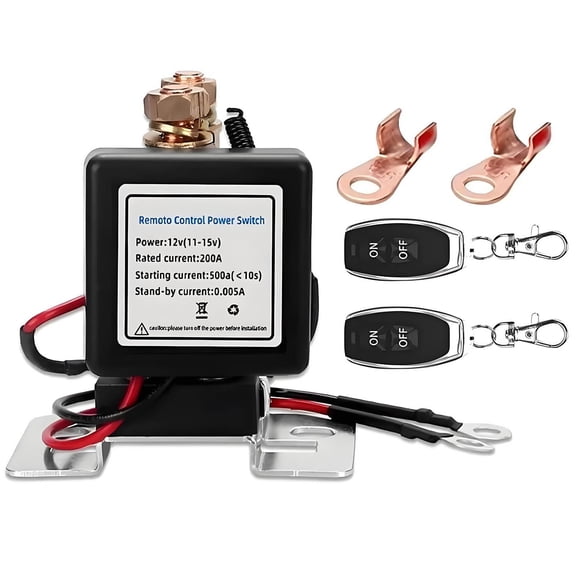 BotaniNest Télécommande Sans Fil Relais de Batterie Télécommande de Batterie Déconnexion Télécommande Démarrage et Réchauffement/refroidissement et Installation DIY pour VR 24v et Voitures Classiques Caractéristiques: