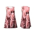 thumbnail image 7 of Naloa Delicate Pink Carnations Print Women's Summer Spring Casual Beach Sundress,Vacation Sleeveless Tank Crewneck Loose Dresses, 7 of 7