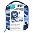 thumbnail image 3 of 7-Piece Lunch Bag Set, Blue Camo, 3 of 4